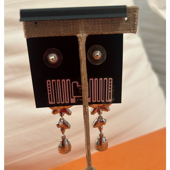 Givenchy Signed Rhinestone Dangle Earrings New - Picture 3 of 7